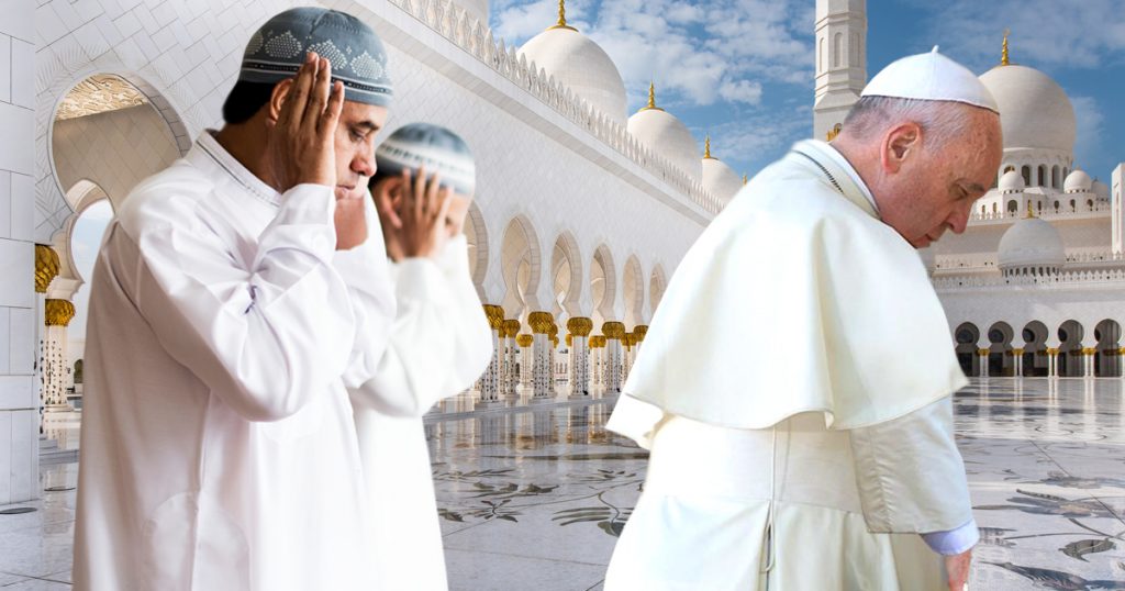 Noktara - Abu Dhabi - Papst betet Muslimen in Scheich-Zayid-Moschee vor