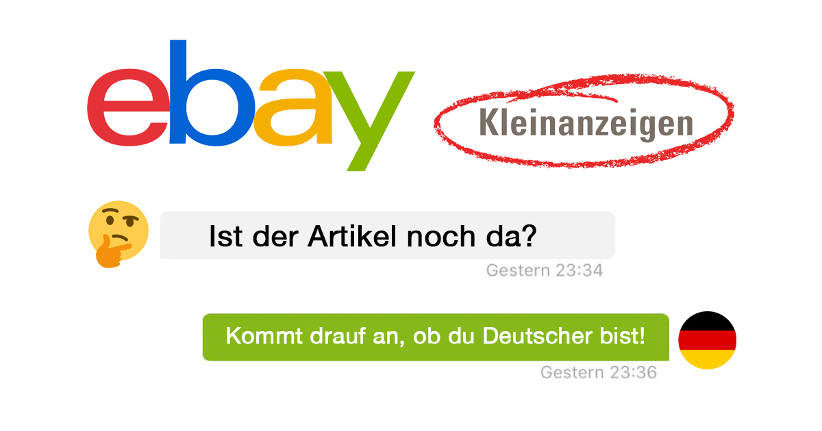 Noktara - Ausländer nutzt deutsch klingenden Namen auf eBay, um Artikel zu bekommen, der schon weg ist