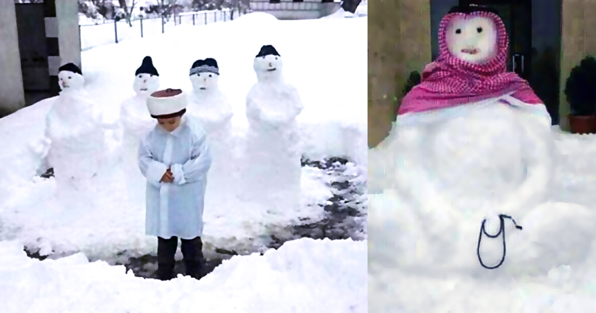 Die 7 coolsten islamischen Schneemänner - Schnee-Imam