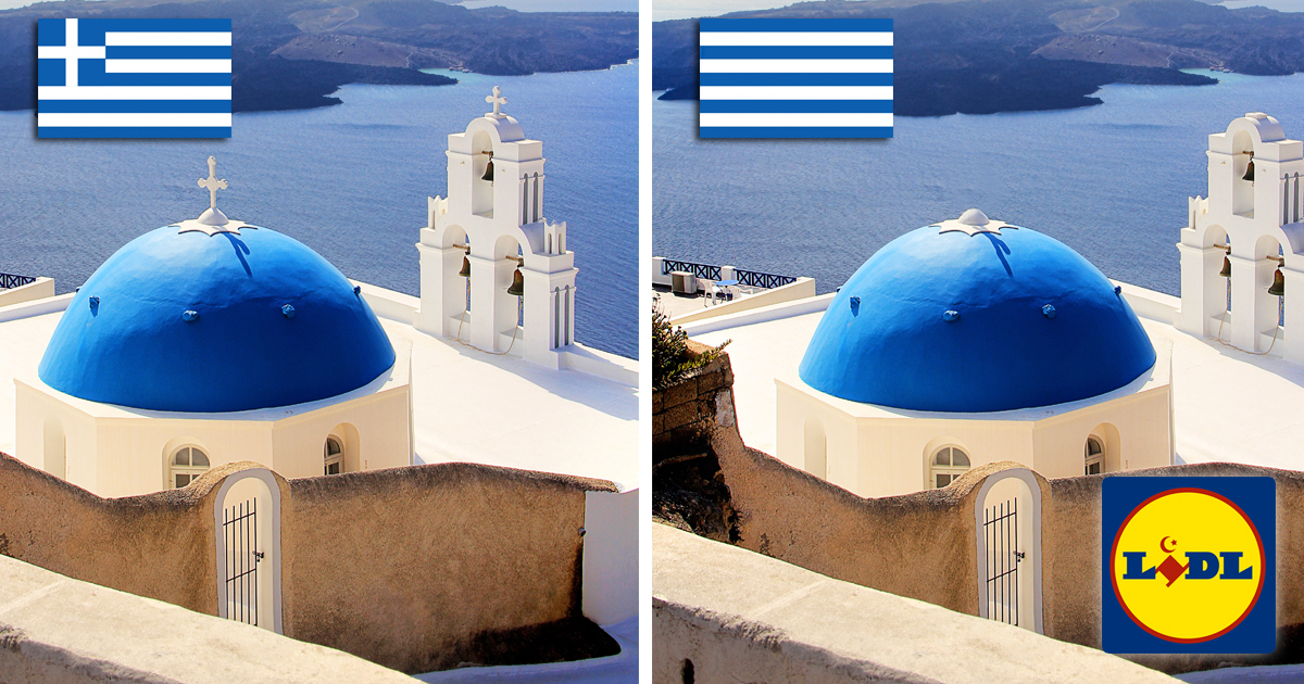 Fehlendes Kreuz: LIDL verpasst Griechenland neue Flagge