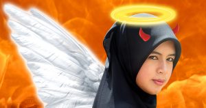 Noktara - Frau mit Kopftuch offenbar doch kein Engel, sondern ein Mensch