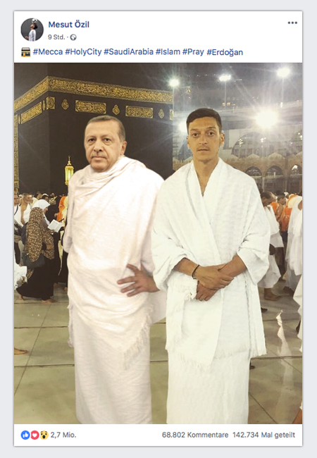 Erdogan-Foto mit Mesut Özil bei der Hadsch.