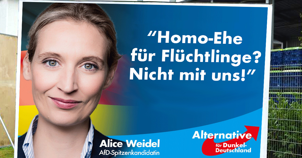 Lesbische AfD-Spitzenkandidatin will Homo-Ehe von Flüchtlingen verbieten