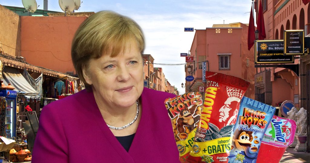 Noktara - Merkel in Marokko - Kanzlerin kauft sich eine Tüte Sonnenblumenkerne - Pipa-King Kotes-Raibi-Jamila-Dakota