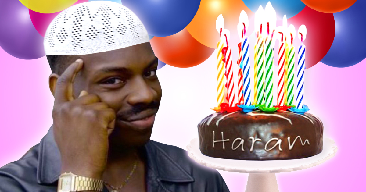 Muslim feiert einen Tag vor seinem Geburtstag, damit es nicht haram ist
