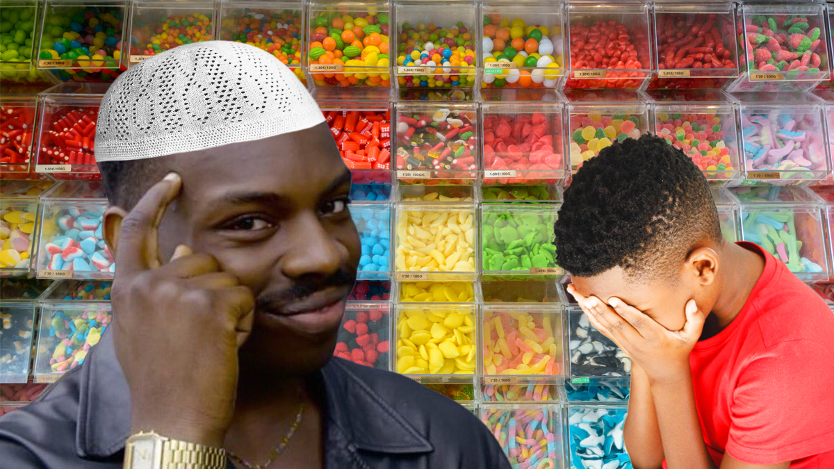 Noktara - Muslimischer Vater gibt vor, dass Gelatine in allen Süßigkeiten steckt, damit Kind nicht quengelt