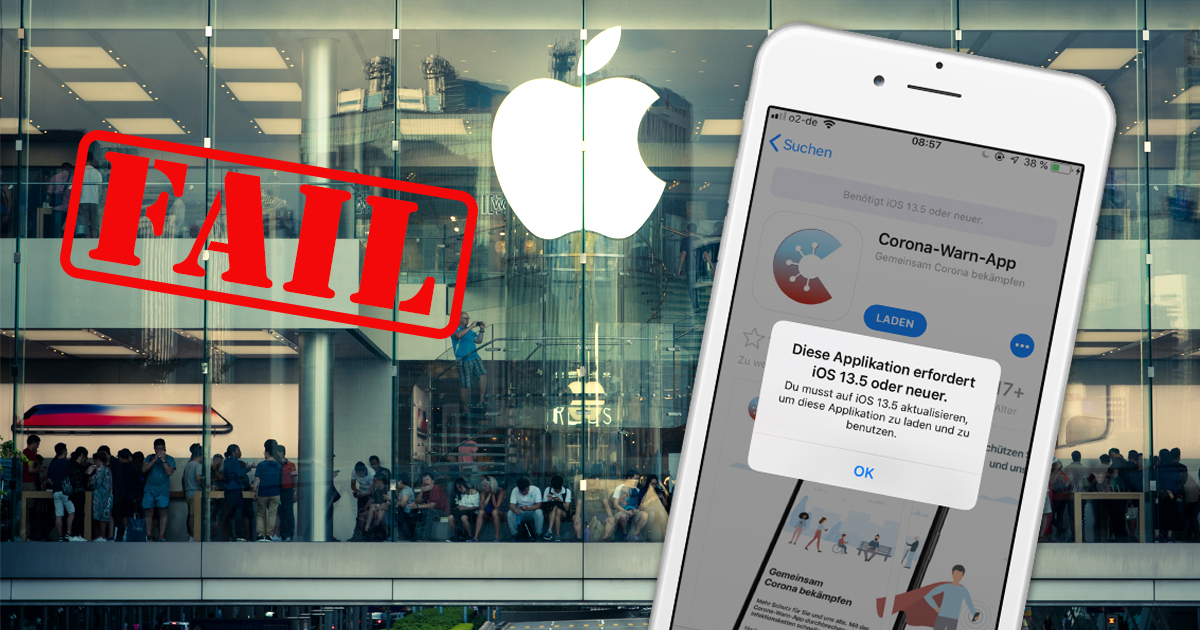 Noktara - Nutzer mit älteren iPhones strömen wegen Corona-Warn-App in überfüllten Apple Store