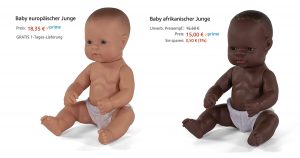 Noktara - Rassismus - Weiße Babypuppe teurer als schwarze Puppe