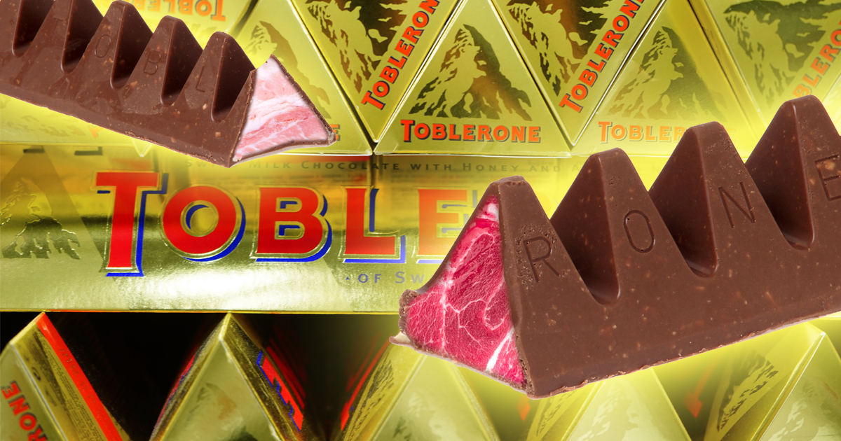 Шоколад треугольником Toblerone