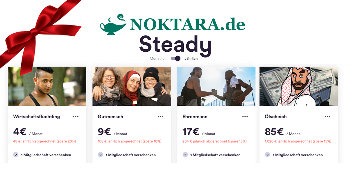 Noktara - Schenke einem AfD-Politiker eine Steady-Mitgliedschaft für Noktara