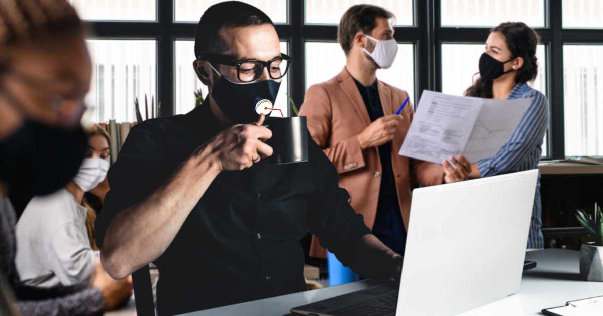 Noktara - Statt Home Office-Pflicht - Arbeitgeber verteilen FFP2-Masken mit Kaffee-Ventil