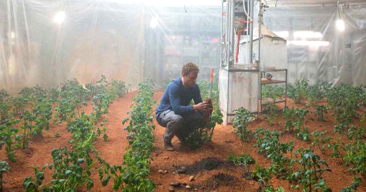 Noktara - Welt-Alman- Deutsche Astronauten pflanzen Kartoffeln auf dem Mars